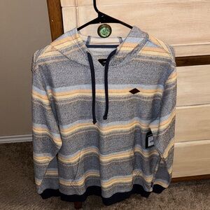 O'Neill Blue and Yellow Striped Men's Hoodie